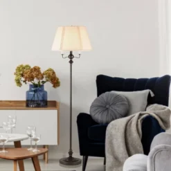 59" 6-way Metal Floor Lamp Dark Bronze - Cal Lighting