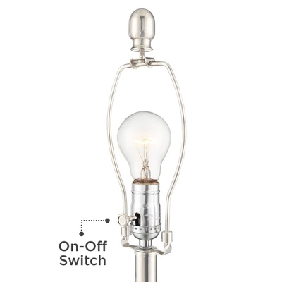 Regency Hill Luca Modern Table Lamps 25 1/2" High Set Of 2 Clear Glass With USB Charging Port Black Faux Silk Shade For Bedroom Living Room Home Desk - Image 2