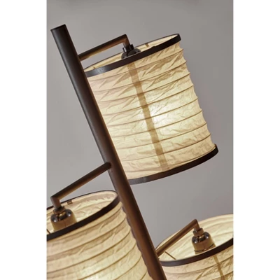 74" Bellows Tree Lamp Brown - Adesso - Image 3