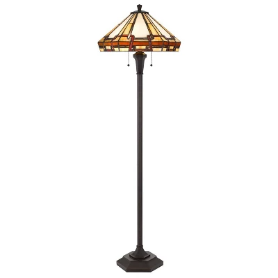 59.25" Resin Transitional Floor Lamp With Tiffany Glass Shade - Cal Lighting - Image 3