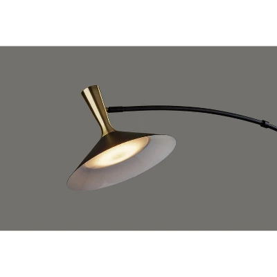 Bradley Arc Lamp With Smart Switch Black (Includes LED Light Bulb) - Adesso - Image 3