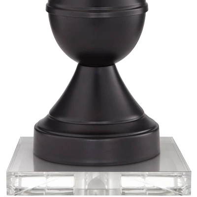 Regency Hill Blakely Modern Table Lamps Set Of 2 With Square Risers 26" High Bronze USB Charging Ports Touch On Off Oatmeal Shade For Bedroom Desk - Image 2